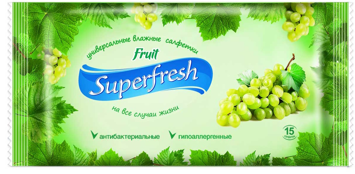 САЛФЕТКА вл."Superfresh Fruit"15шт