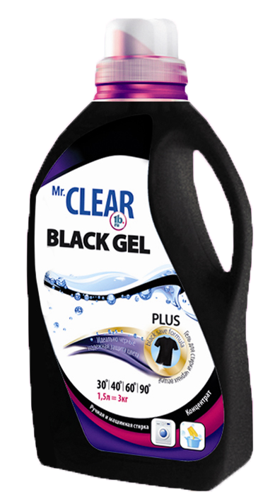 Гель 1,5л д/стирки Черного белья, Mr.Clear 1b.ru,Black GEL