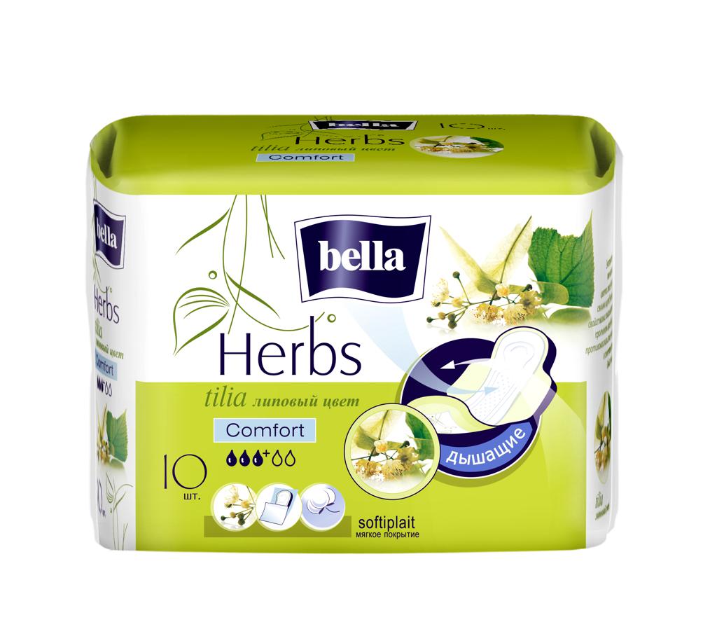 Гигиен.прокладки БЕЛЛА Herbs komfort softiplait с экстр.Лип.цвета 10шт