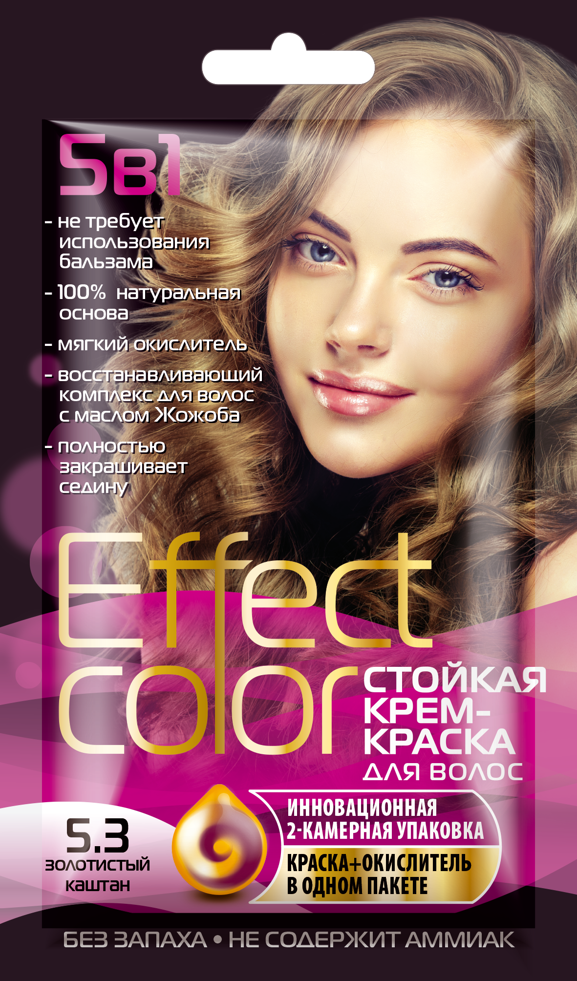 Effect Color Кр.-краска д/вол.50мл Золотистый